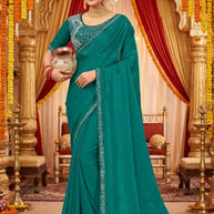 Ethnic Matching Saree with Blouse Piece for Premium Ethnic and Traditional Wear | KPS-JANVIKA