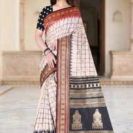 Designer Matching Saree with Blouse Piece for Premium Ethnic and Traditional Wear | MTE-25337