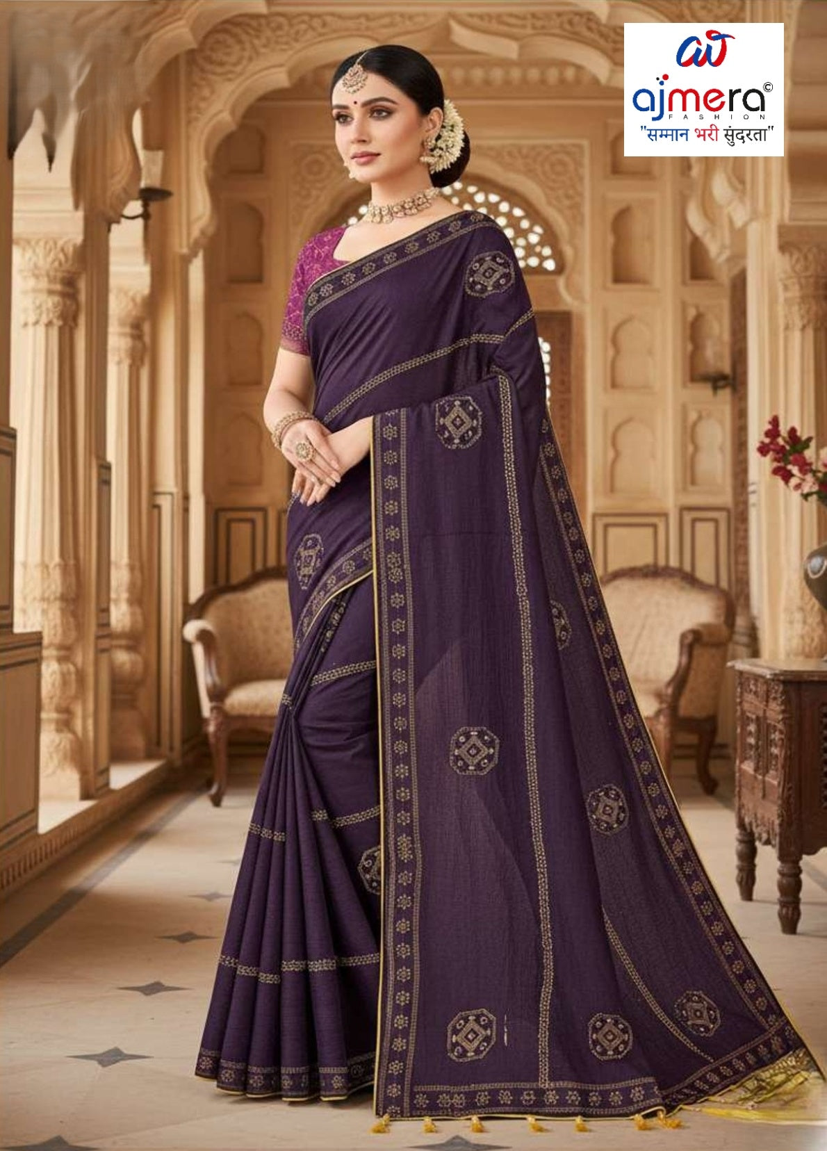 Ladies Matching Saree with Blouse Piece for Premium Ethnic and Traditional Wear | RAL-DANGAL