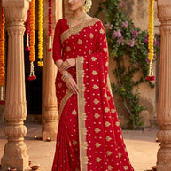Dyed Saree with Blouse Piece for Premium Ethnic and Traditional Wear | VKM-CIVIC