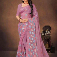 Synthetic Matching Saree with Blouse Piece for Premium Ethnic and Traditional Wear | VCR-NEXA