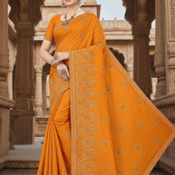 Fancy Saree with Without Blouse for Premium Ethnic and Traditional Wear | KAVI-ANMOL RATAN