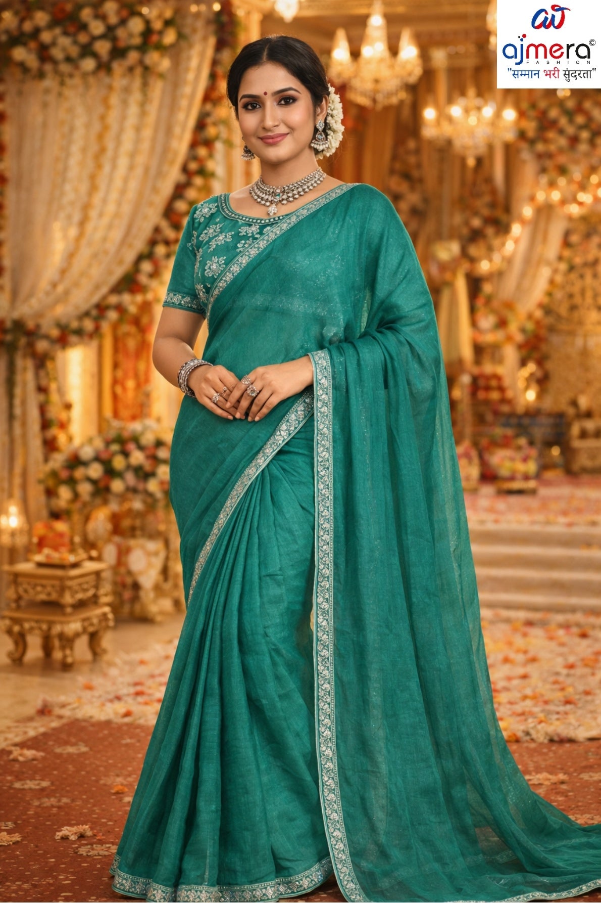 Party Wear Matching Saree with Blouse Piece for Premium Ethnic and Traditional Wear | KPS-GATHA