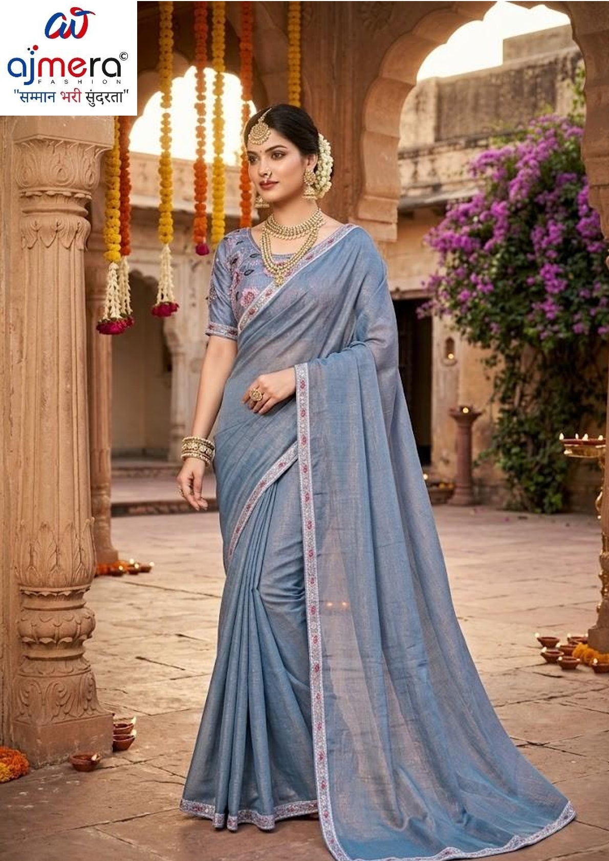 Printed Matching Saree with Blouse Piece for Premium Ethnic and Traditional Wear | KPS-TENDULKAR