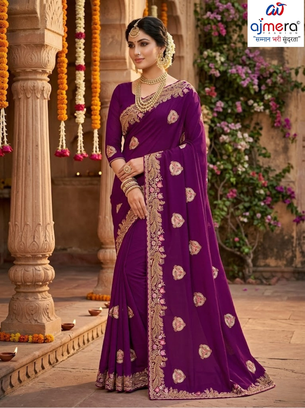 Fancy Matching Saree with Blouse Piece for Premium Ethnic and Traditional Wear | VKM-UDAAN