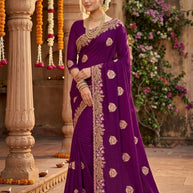Fancy Matching Saree with Blouse Piece for Premium Ethnic and Traditional Wear | VKM-UDAAN