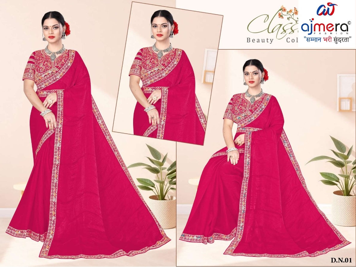 Printed Matching Saree with Blouse Piece for Premium Ethnic and Traditional Wear | KPS-ARJUN