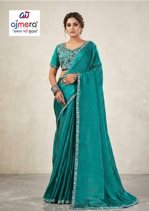 Party Wear Matching Saree with Blouse Piece for Premium Ethnic and Traditional Wear | KPS-YASHPAL