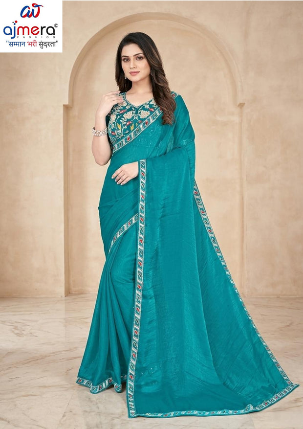 Fancy Matching Saree with Blouse Piece for Premium Ethnic and Traditional Wear | KPS-STRAWBERRY