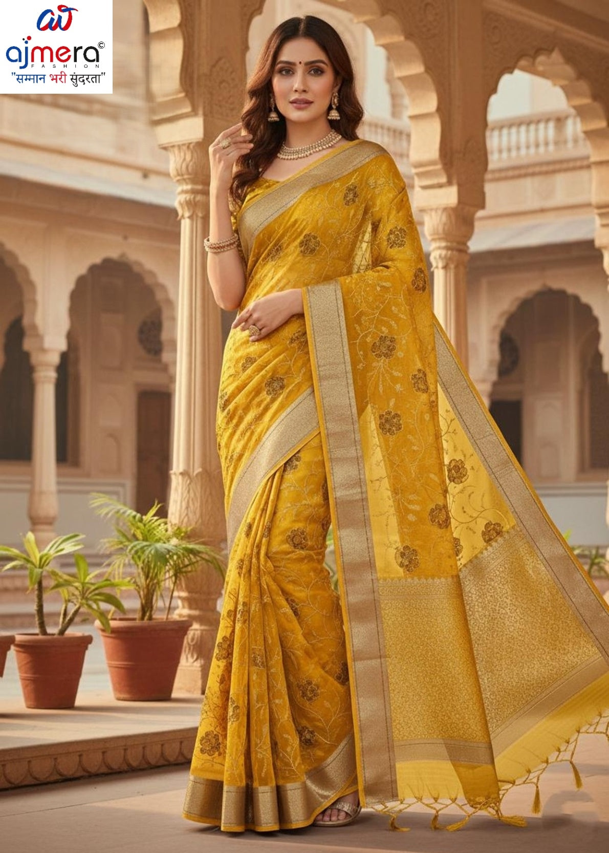 Ladies Matching Saree with Blouse Piece for Premium Ethnic and Traditional Wear | SBV-HD-1034