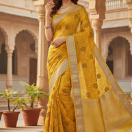 Ladies Matching Saree with Blouse Piece for Premium Ethnic and Traditional Wear | SBV-HD-1034