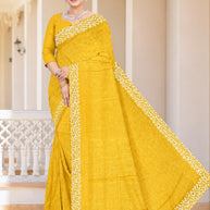 Matching Saree with Blouse Piece for Premium Ethnic and Traditional Wear | MKM-RASHMI