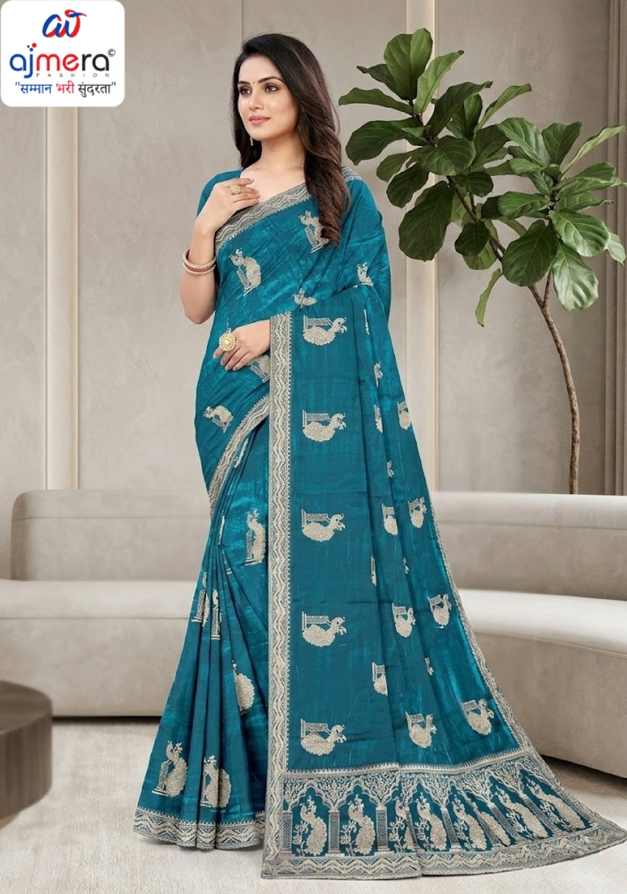 Synthetic Matching Saree with Blouse Piece for Premium Ethnic and Traditional Wear | RT-NIVIA-A