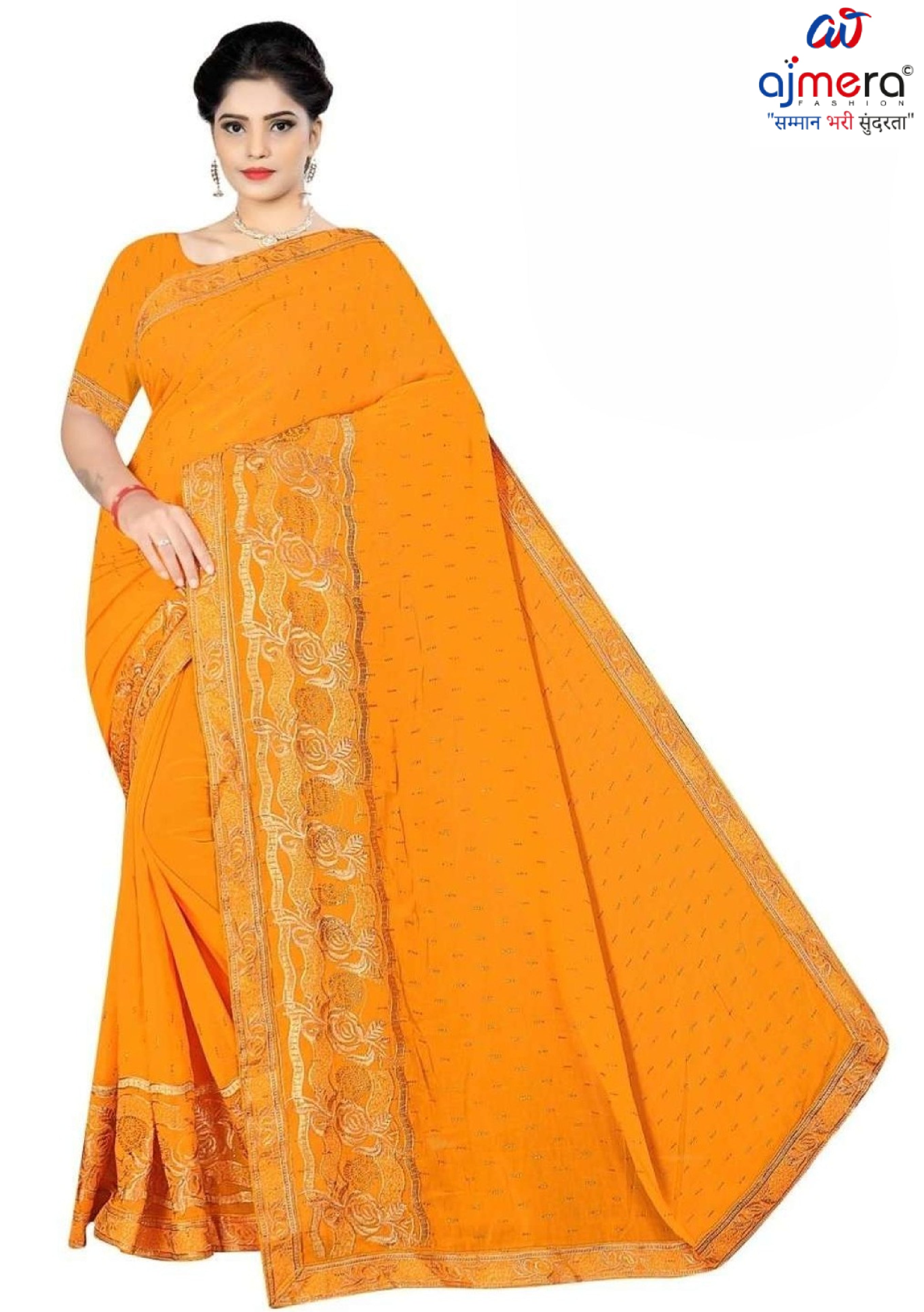 Party Wear Matching Saree with Blouse Piece for Premium Ethnic and Traditional Wear | VKM-MAHAKAL