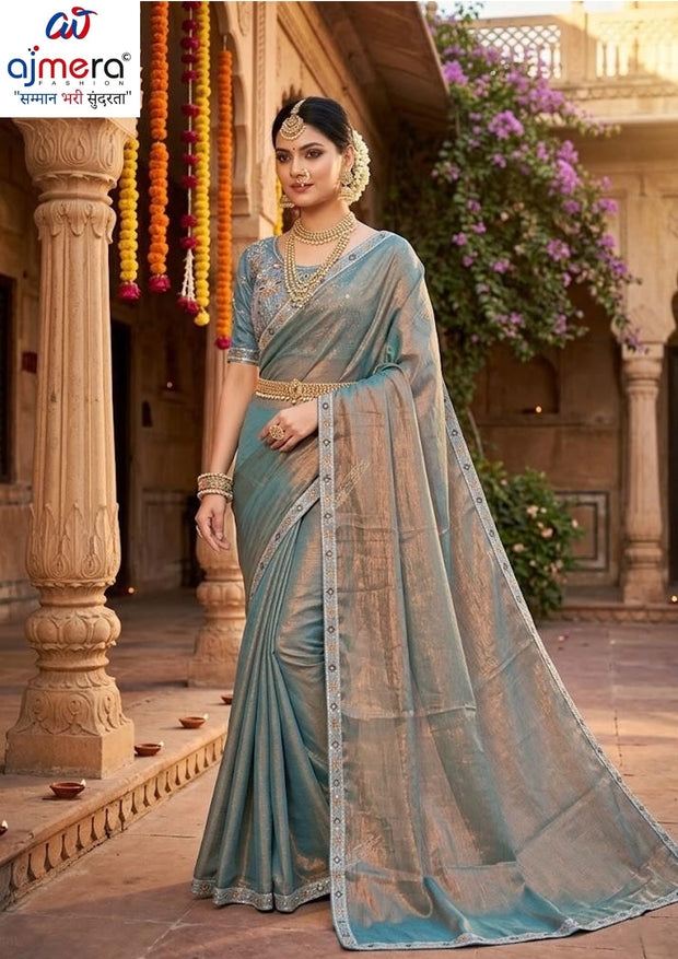 Synthetic Matching Saree with Blouse Piece for Premium Ethnic and Traditional Wear | KPS-SOUL