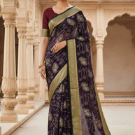 Printed Matching Saree with Blouse Piece for Premium Ethnic and Traditional Wear | SBV-HD-1077