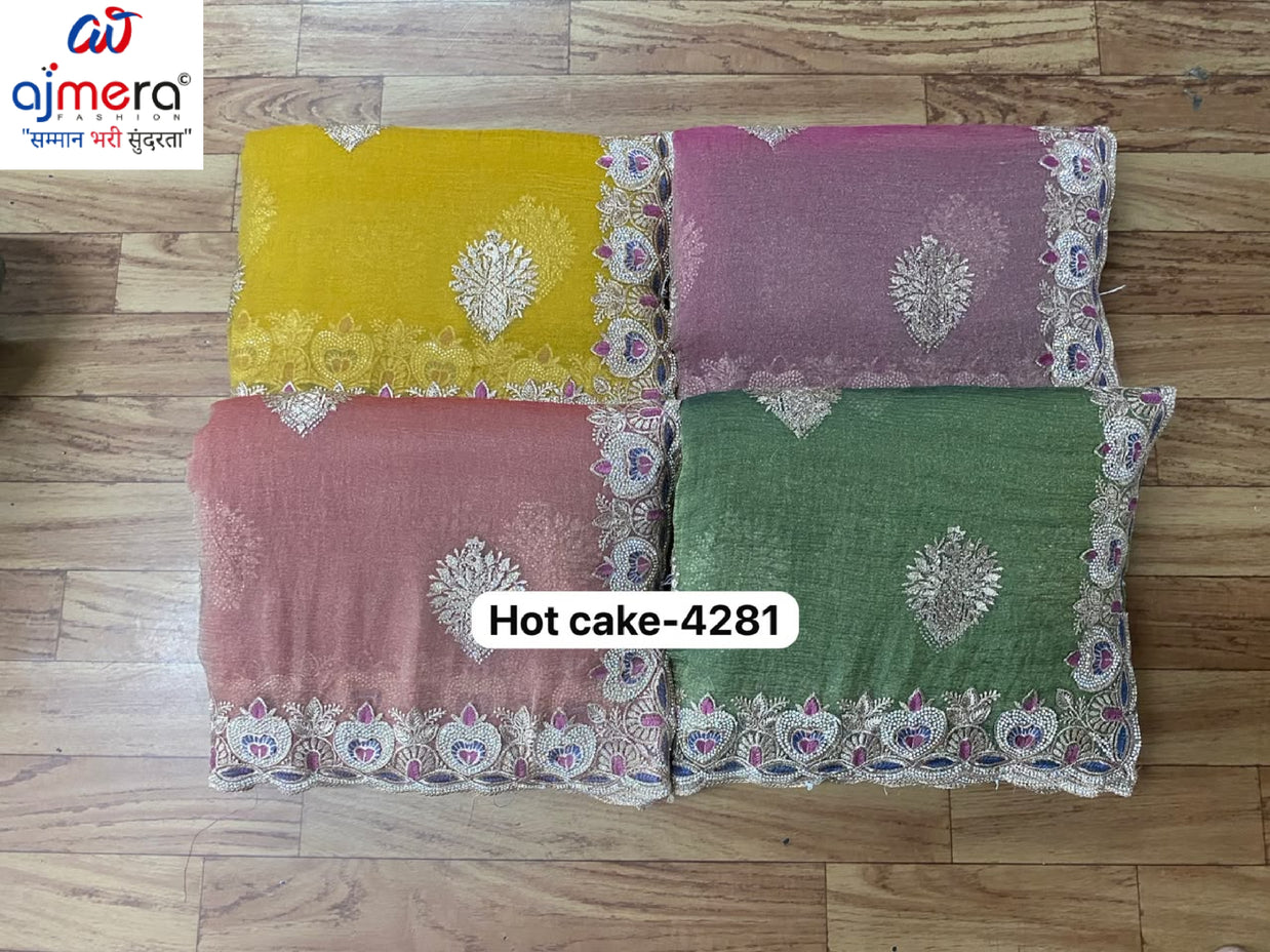 Wholesale Fancy Saree with Blouse Piece for Premium Ethnic and Traditional Wear | PSC-HOT CAKE-4281