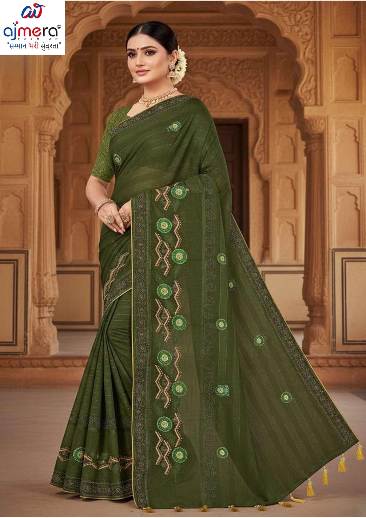 Fancy Matching Saree with Blouse Piece for Premium Ethnic and Traditional Wear | VKM-BIG BOOS
