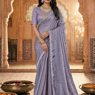Printed Matching Saree with Blouse Piece for Premium Ethnic and Traditional Wear | KPS-MIRROR