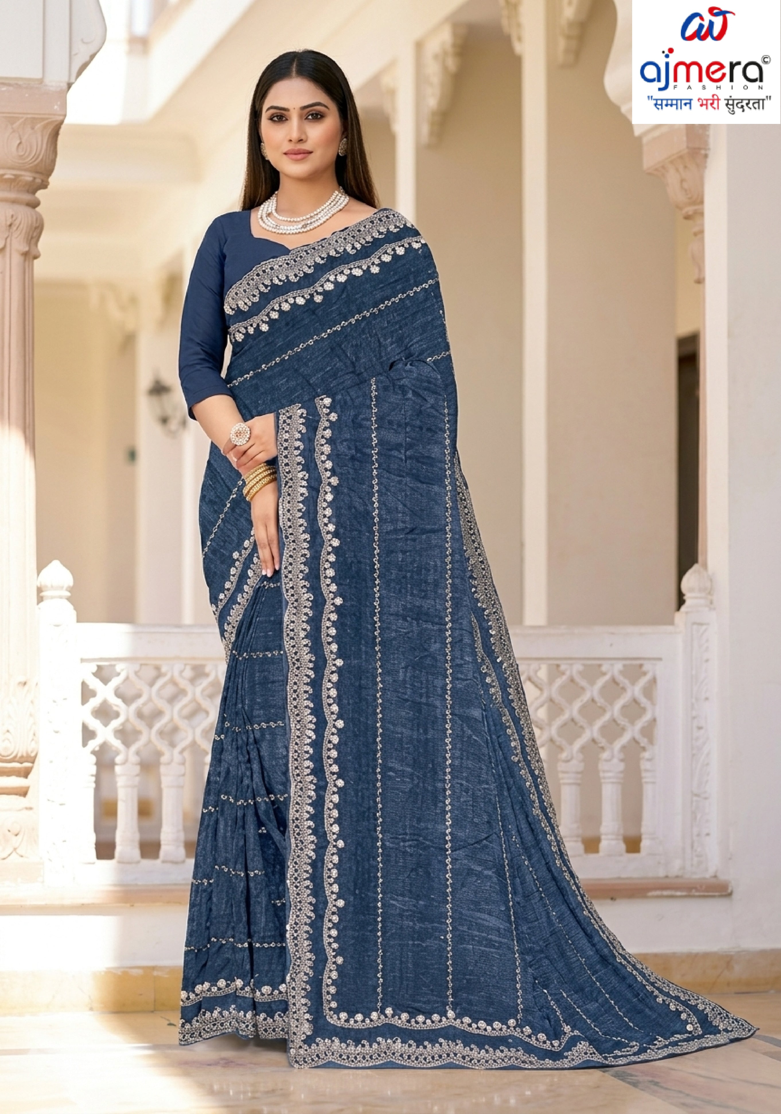 Dyed Fancy Matching Saree with Blouse Piece for Premium Ethnic and Traditional Wear | MKM-NYKAA