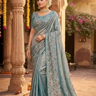 Printed Matching Saree with Blouse Piece for Premium Ethnic and Traditional Wear | KPS-FARZANA