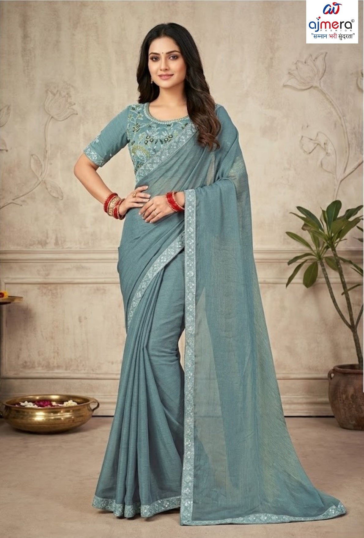 Dyed Saree with Blouse Piece for Premium Ethnic and Traditional Wear | PRM-COBRA