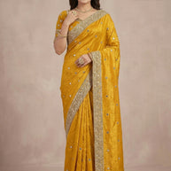 Dyed Saree with Blouse Piece for Premium Ethnic and Traditional Wear | MKM-VASUKI