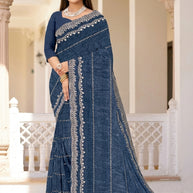 Dyed Fancy Matching Saree with Blouse Piece for Premium Ethnic and Traditional Wear | MKM-NYKAA