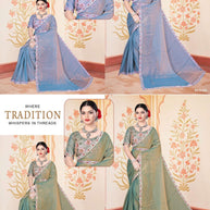 Printed Matching Saree with Blouse Piece for Premium Ethnic and Traditional Wear | KPS-TENDULKAR