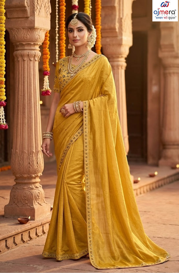 Embroidered Fancy Saree with Blouse Piece for Premium Ethnic and Traditional Wear | KPS-MOGAMBO