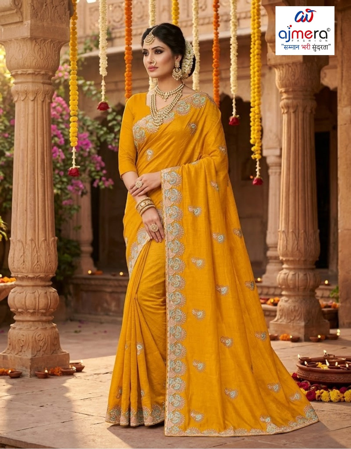 Festival Saree with Blouse Piece for Premium Ethnic and Traditional Wear | VKM-PRIYANKA