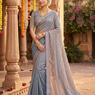 Ladies Matching Saree with Blouse Piece for Premium Ethnic and Traditional Wear | KPS-MARIGOLD