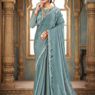 Printed Matching Saree with Blouse Piece for Premium Ethnic and Traditional Wear | KPS-MIRROR