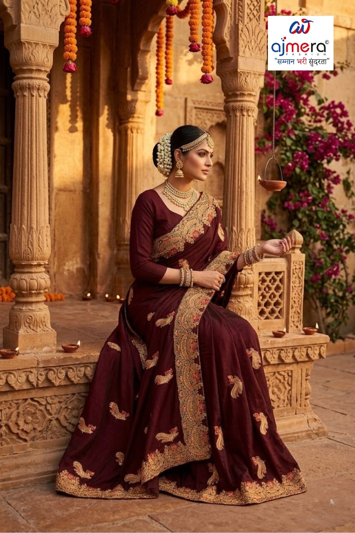 Dyed Saree with Blouse Piece for Premium Ethnic and Traditional Wear | MKM-DIVISHA
