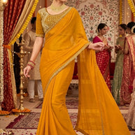 Ethnic Matching Saree with Blouse Piece for Premium Ethnic and Traditional Wear | KPS-JANVIKA