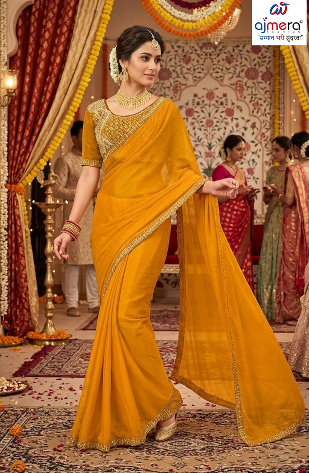 Ethnic Matching Saree with Blouse Piece for Premium Ethnic and Traditional Wear | KPS-JANVIKA