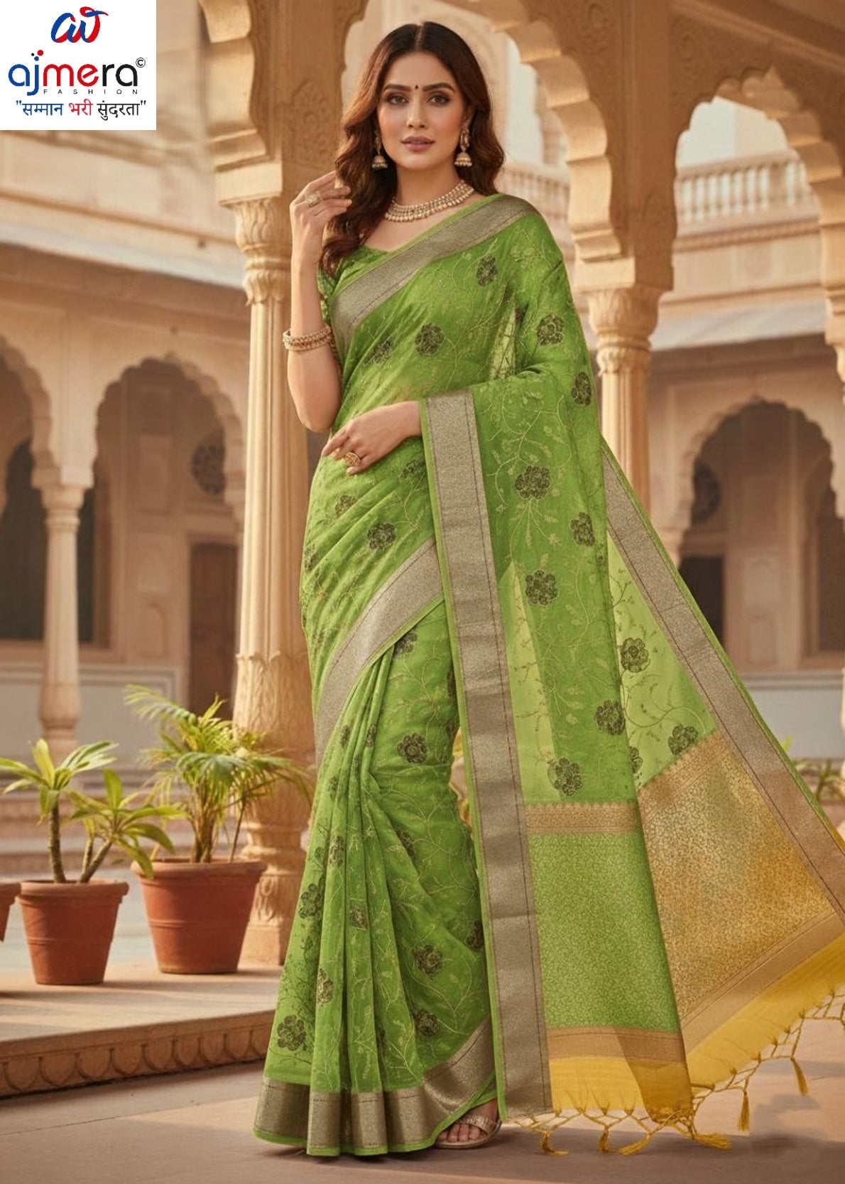 Ladies Matching Saree with Blouse Piece for Premium Ethnic and Traditional Wear | SBV-HD-1034