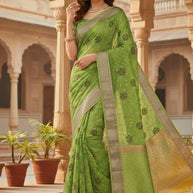 Ladies Matching Saree with Blouse Piece for Premium Ethnic and Traditional Wear | SBV-HD-1034