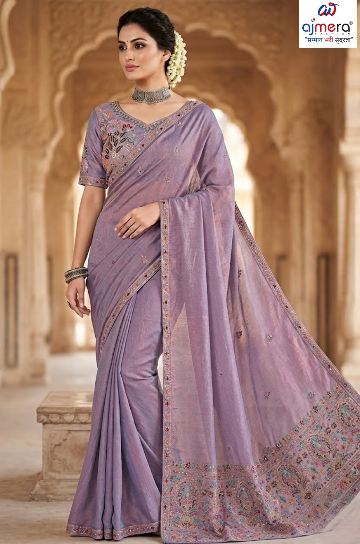 Dyed Fancy Matching Saree with Blouse Piece for Premium Ethnic and Traditional Wear | KPS-CARROT