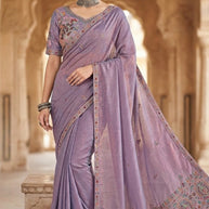 Dyed Fancy Matching Saree with Blouse Piece for Premium Ethnic and Traditional Wear | KPS-CARROT