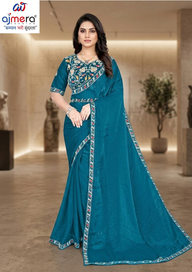 Fancy Matching Saree with Blouse Piece for Premium Ethnic and Traditional Wear | KPS-STRAWBERRY