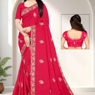 Ethnic Matching Saree with Without Blouse for Premium Ethnic and Traditional Wear | RT-NITYA