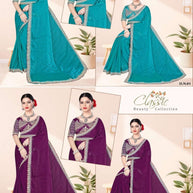 Embroidered Fancy Saree with Blouse Piece for Premium Ethnic and Traditional Wear | KPS-TOM