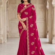 Fancy Saree with Blouse Piece for Premium Ethnic and Traditional Wear | VKM-CLOCK