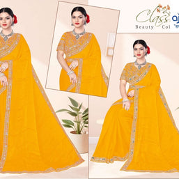 Printed Matching Saree with Blouse Piece for Premium Ethnic and Traditional Wear | KPS-ARJUN