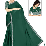 Party Wear Matching Saree with Blouse Piece for Premium Ethnic and Traditional Wear | SMM-8745