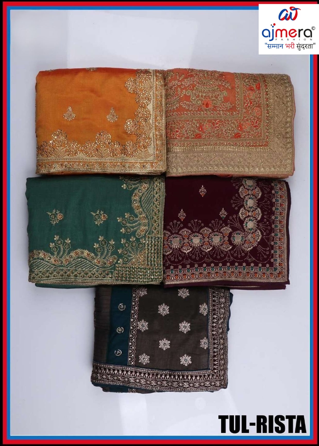 Ethnic Matching Saree with Blouse Piece for Premium Ethnic and Traditional Wear | TUL-RISTA