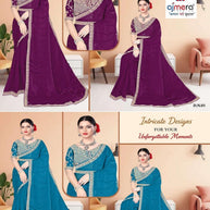 Designer Matching Saree with Blouse Piece for Premium Ethnic and Traditional Wear | KPS-DOREMON