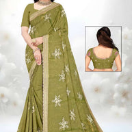 Printed Matching Saree with Without Blouse for Premium Ethnic and Traditional Wear | RT-MANTRA