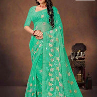 Synthetic Matching Saree with Blouse Piece for Premium Ethnic and Traditional Wear | VCR-NEXA
